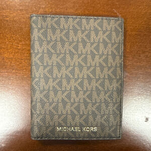 Women's Michael Kors passport Brown Tan Logo Wallet